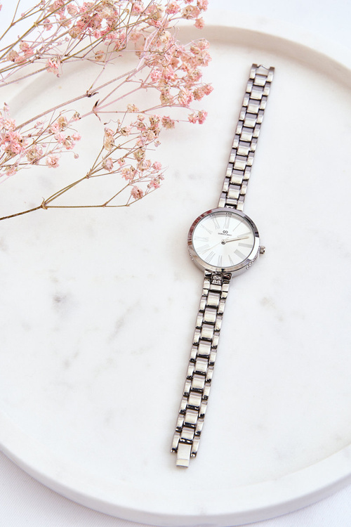 Dámske hodinky s jasným štítom Giorgio a Dario Silver