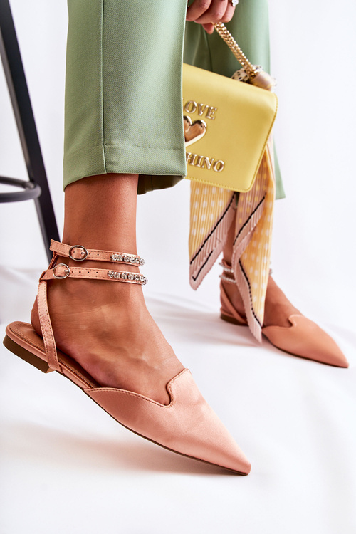 dámské sandály se špicovou špičkou růžove Amisha