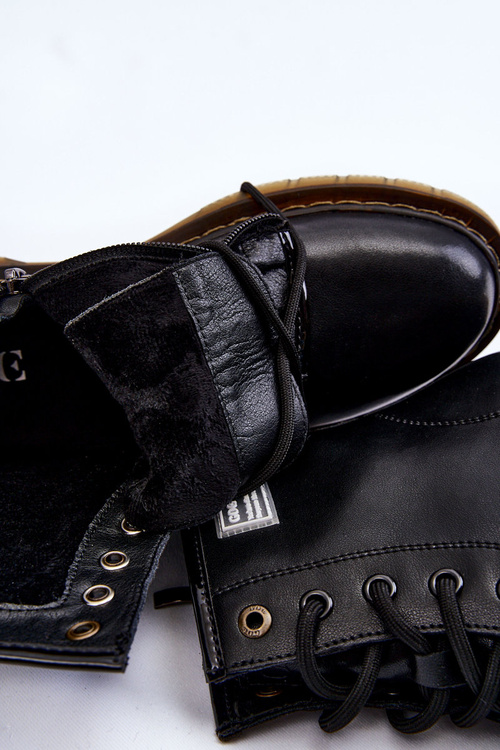 Dámske izolované kožené topánky Goe II2N4053 čierna