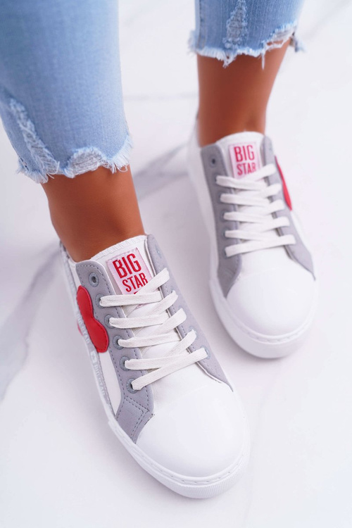 Biele tenisky pre dámsku veľkú hviezdu so srdcom EE274257