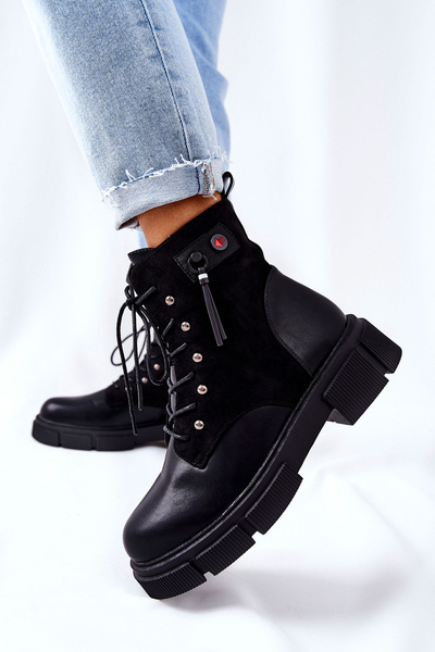 Kožené Vázané Pracovní Boty Black Your Way!