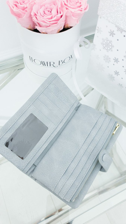 Velká šedá peněženka pro ženy