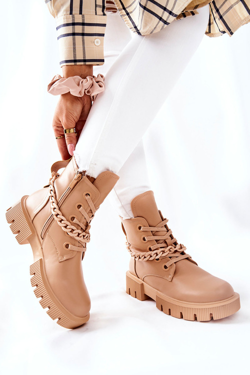 Kotníkové Boty Béžové Izzy