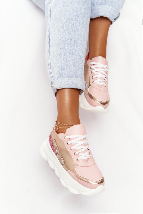 Dámske športové topánky na platforme Lu Boo Pink