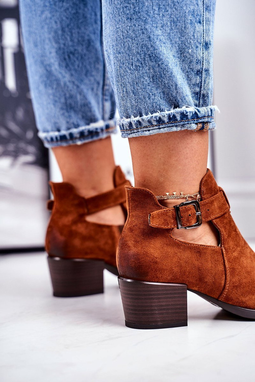 Dámské Kotníkové Boty Na Podpatku S Výřezy Camel Sicily