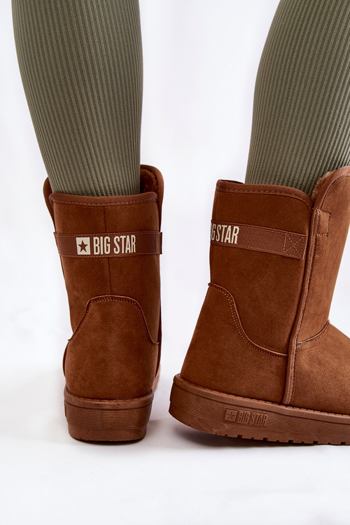 Dámské vysoké boty do sněhu Big Star KK274616 hnědé