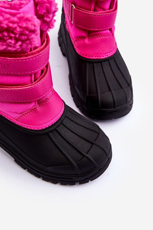 Dětské sněhové boty na zipy Big Star Fuksja MM374112