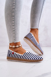 Espadrilles Dámska veľká hviezda Slip-On FF276027 Navy Basters