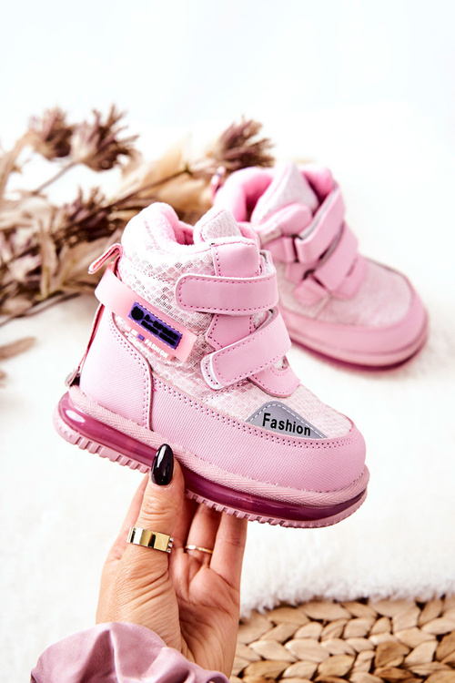 Izolované snehové topánky s ružovým váhnejším zipsom