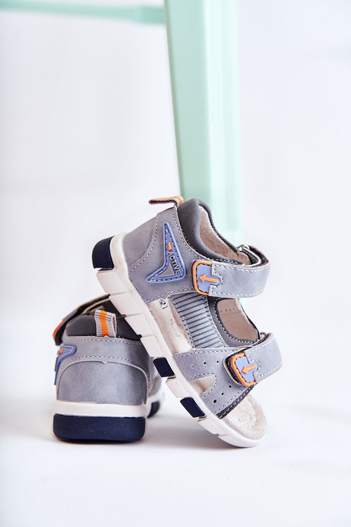 Pohodlné dětské sandály Šedý Samell