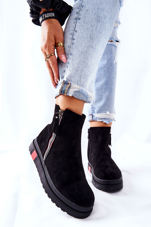 Semišové Boty Žluté šněrovací Boty Na Platformě černé Nessa