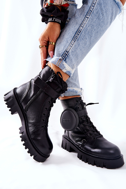 Kožené Polstrované Pracovní Pomůcky S Pouzdrem Big Star II274430 Černé