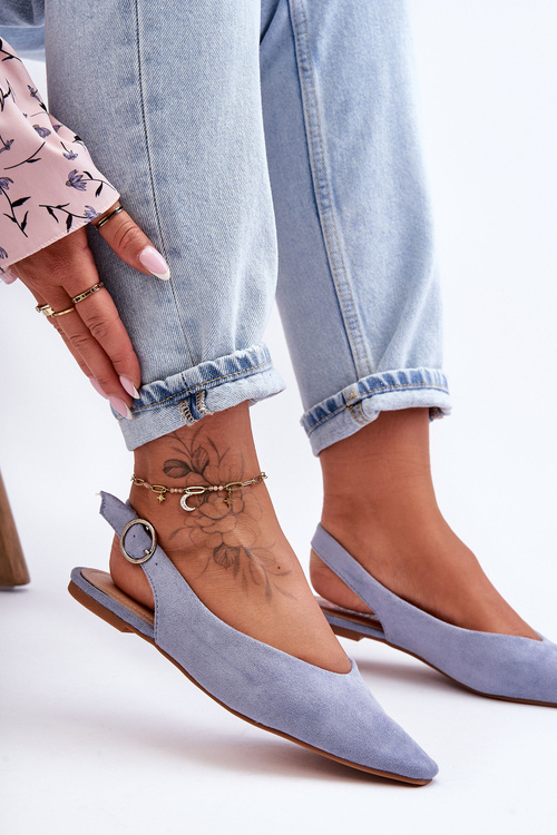 Dámske Blue Kenra Suede Balerinas