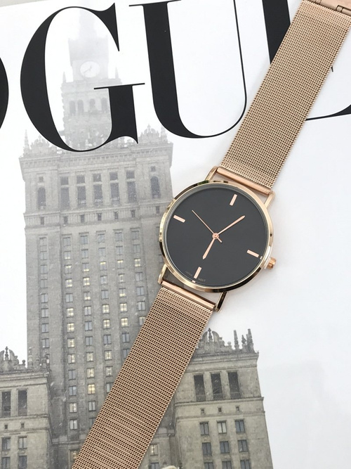 Dámské Hodinky Michael John Lyssa Gold Bracelet / Black Display