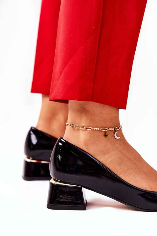 Kožené lakované čerpadlá lewski 3118 čierna