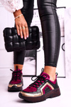 Dámské Boty Sneakersy Kůže Maciejka Burgundy 04731-23