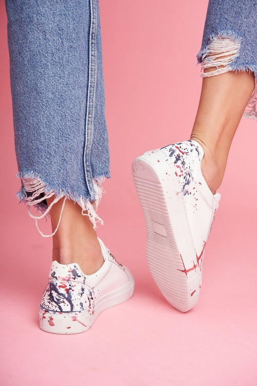 Dámske biele kožené tenisky Goe FF2N3027