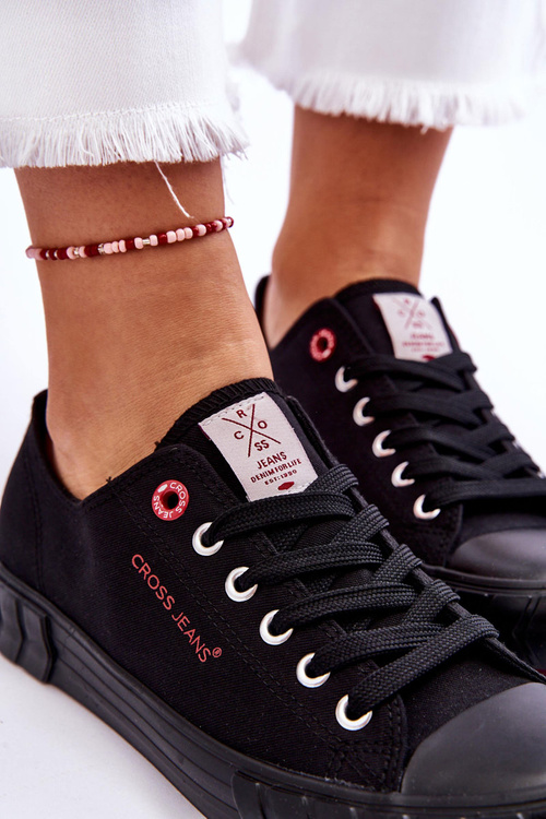 Klasické dámske krížové džínsy LL2R4051 čierne tenisky