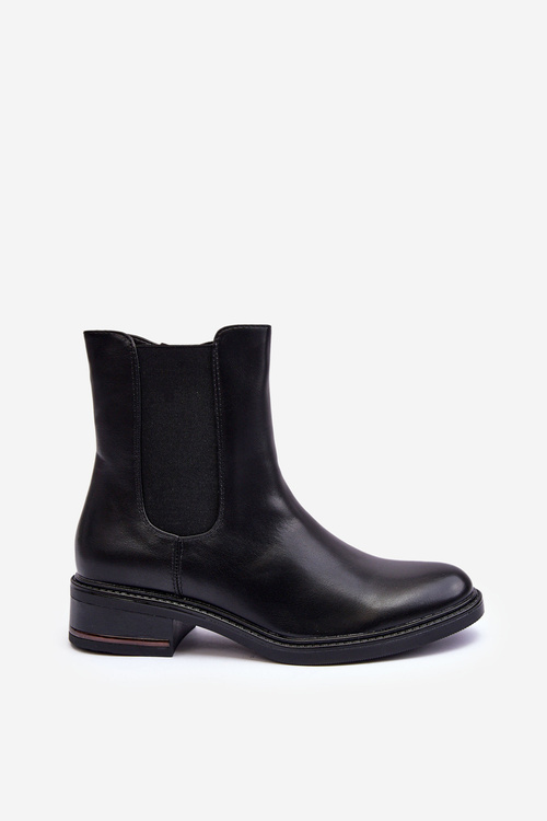 Nízké Kožené Boty Dámské Černé Tyber