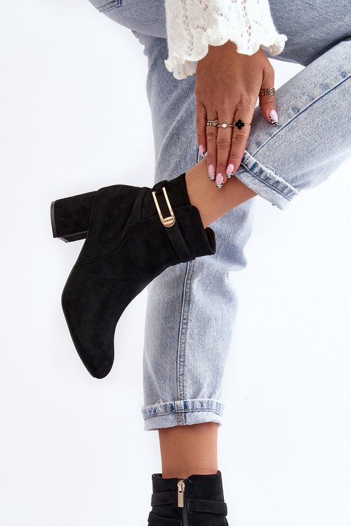 Dámské nízké podpatky černé Verice