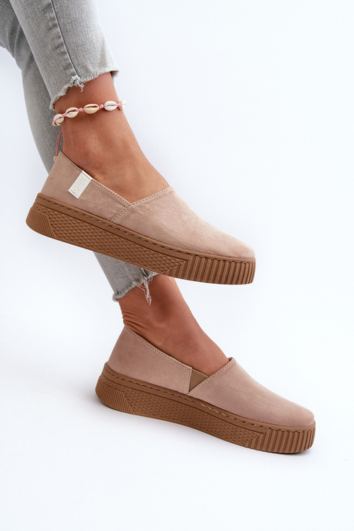 Dámské tenisky na platformě NN276007 Memory Foam System Beige