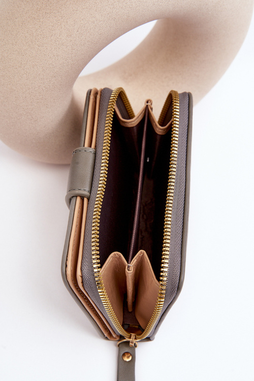 Dámská peněženka z ekokože šedá kresba