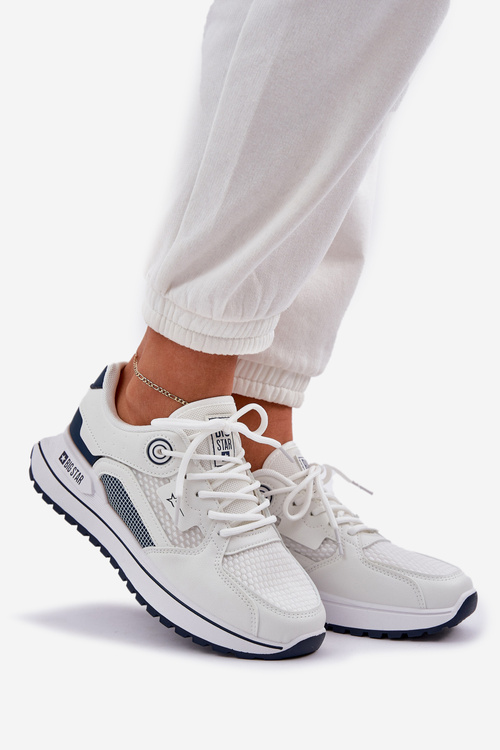 Sportovní Boty Tenisky Dámské Big Star NN274A103 HI-POLY SYSTEM Bílá-Námořnická