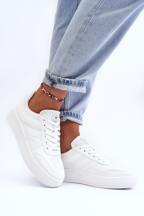 Dámske športové topánky na platforme White Pudina