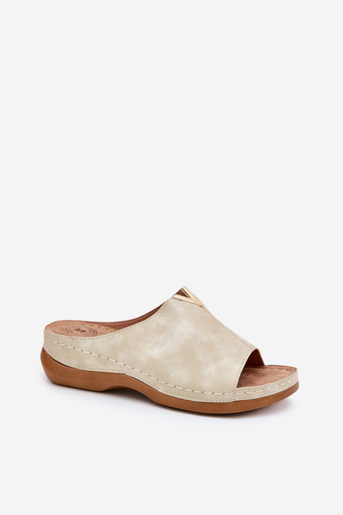 Pohodlné dámské sandály na platformě zlaté Claribelle