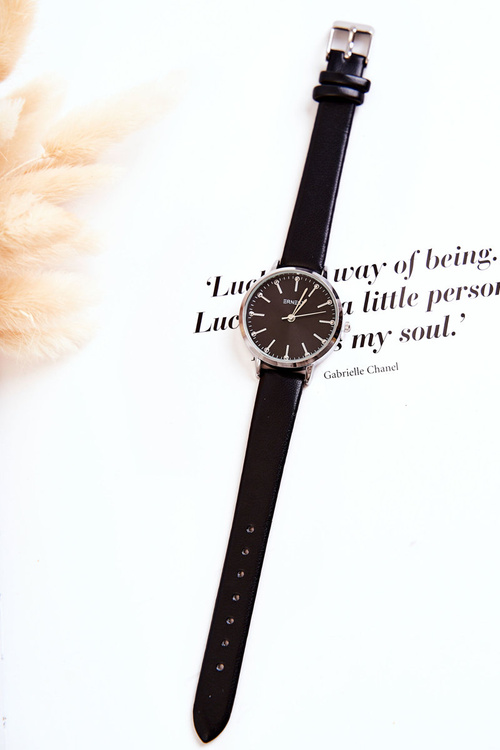 Dámské analogové hodinky bez obsahu niklu Ernest Černá