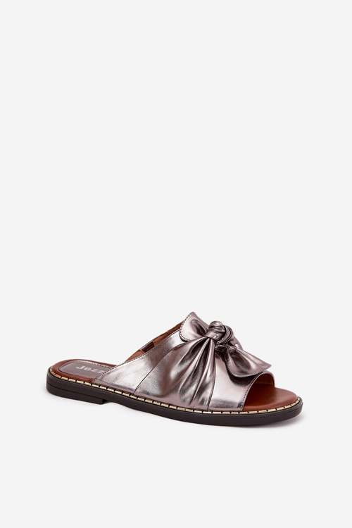 Dámské Pantofle Na Ploché Podešvi Grafitové Nelvira