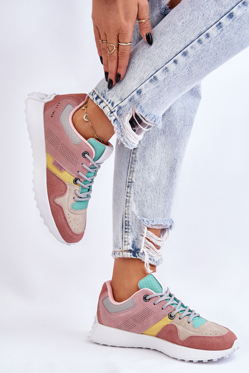 Dámske tenisky Veľká hviezda LL274422 Pink and Béžová