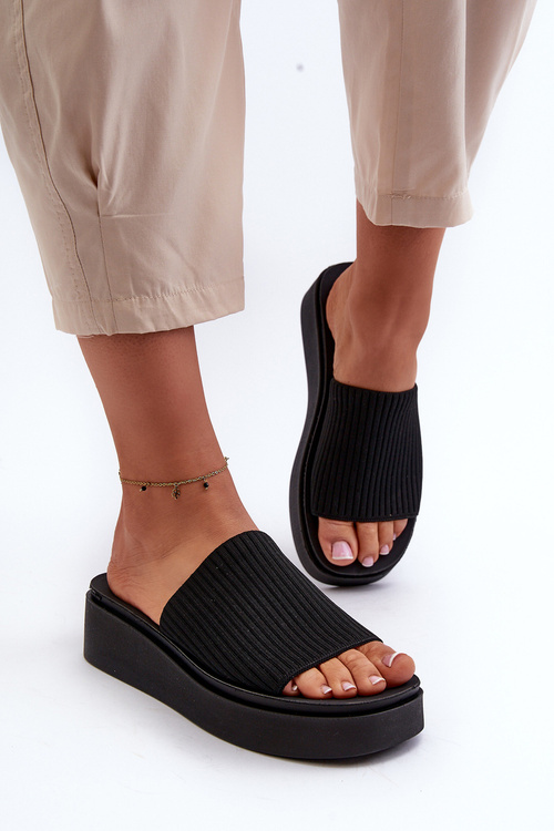 Dámske platformové žabky Sergio Leone SK083H Čierne