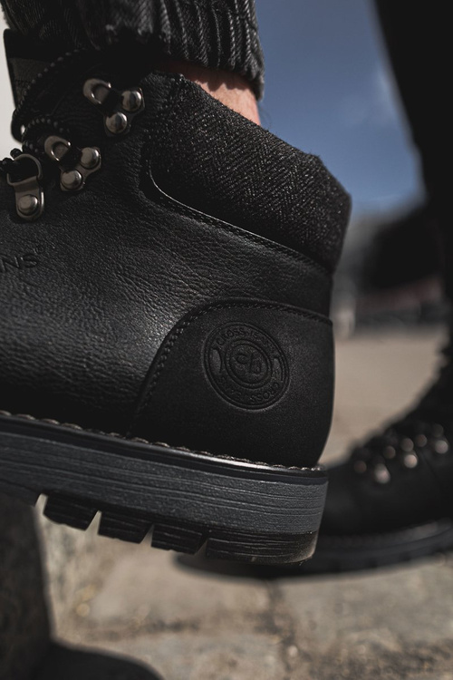 Pánské Vysoké Traperky Cross Jeans Černé EE1R4081C