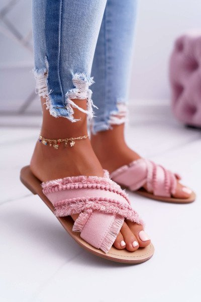 Dámské Nazouváky Materiál Vices 7269 Růžové Jamen