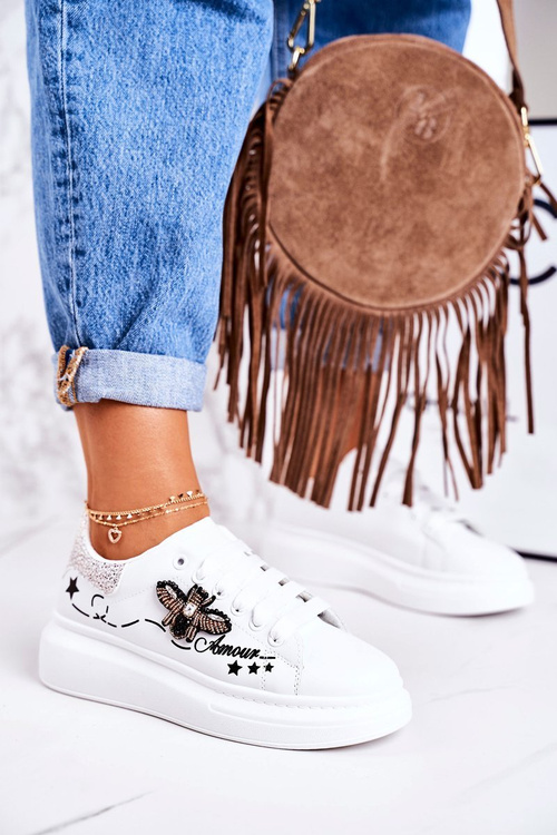 Krúžka kožená kabelka s béžou Boho Laura Biagga Béžová