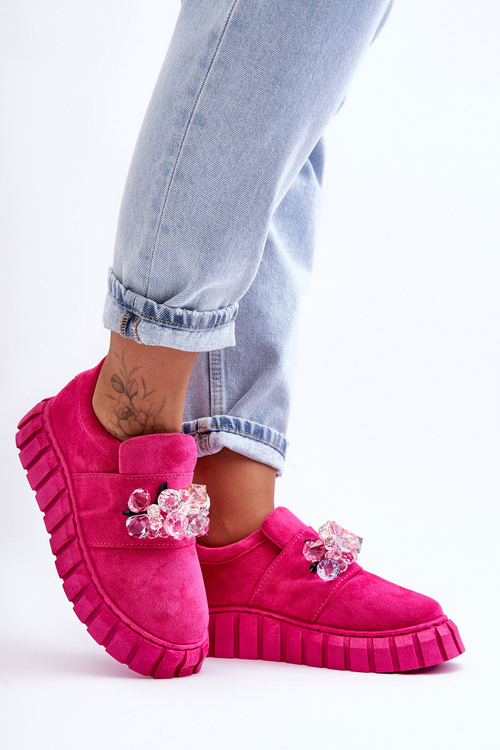 Módne posuvné športové topánky topánky s dekoráciou fuchsja túžba