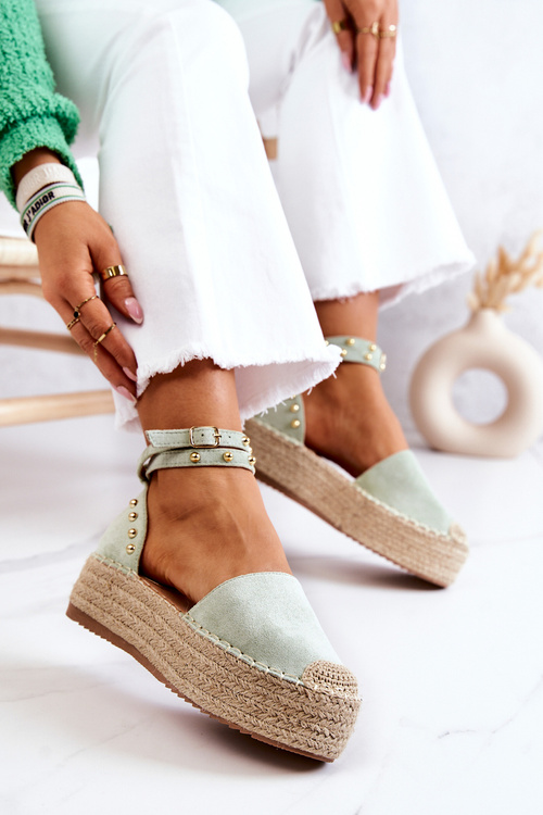 Espadrilky Sandály s tryskami Zelené Lillian