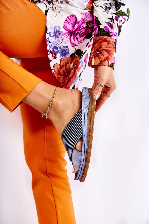 Kožené Profilované Nazouváky Maciejka 04986-17 Modrá