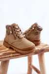 Detská kožušina izolovaná topánkami Beige Hopper Boots
