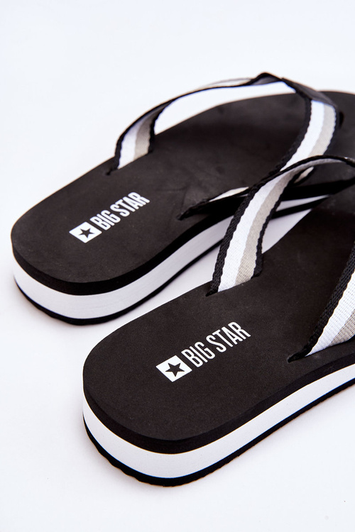 Dámske flip -flopy na čiernej platforme Big Star LL274781
