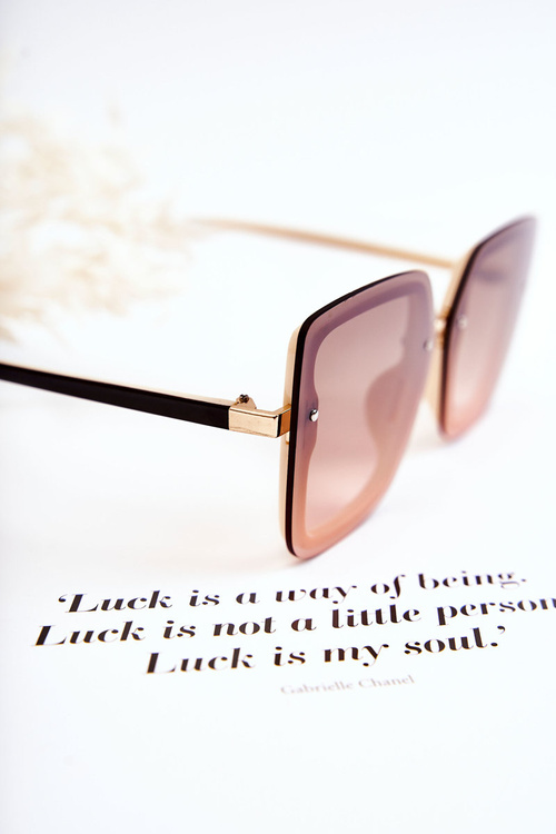 Dámske módne slnečné okuliare V130045 Brown-Beige