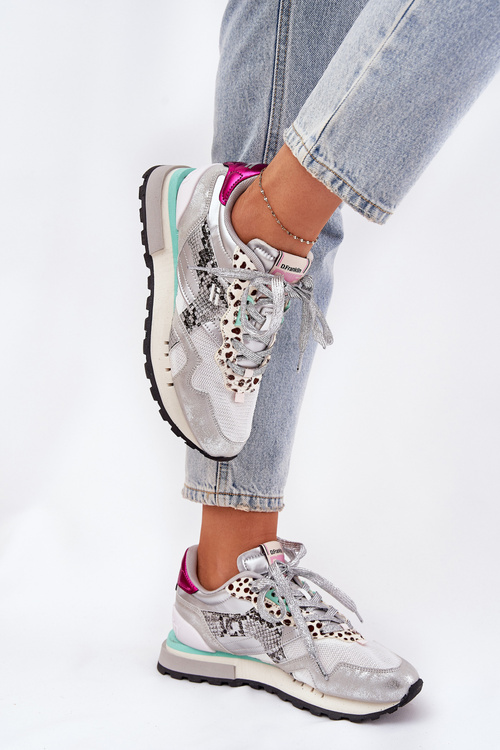 Semišové Športové Topánky Tenisky Dámske D.Franklin Ztlmená Biela DFSH387005