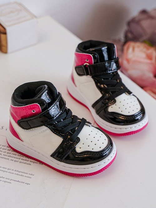 Dětské Sportovní Lakované Boty Růžovo-Bílé Milara