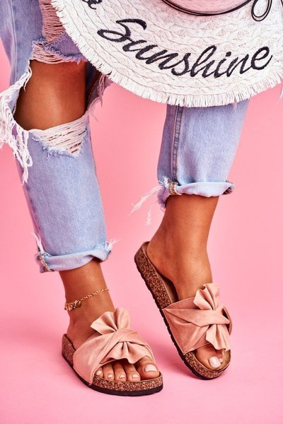 Ženské žabky Cork Flops Beige Felis Bows