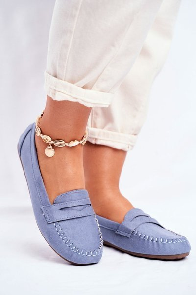 Dámské Mokasíny Materiálové Modré Panay