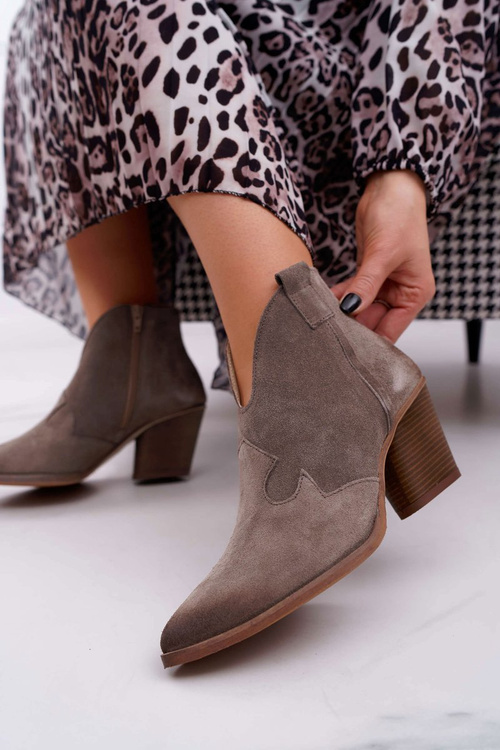 Dámské Kotníkové Boty semišové Cappuccino Chavai