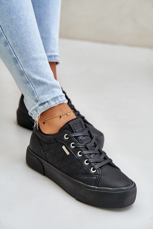 Dámske Zateplené Tenisky Na Platforme Big Star OO274A465 Čierne