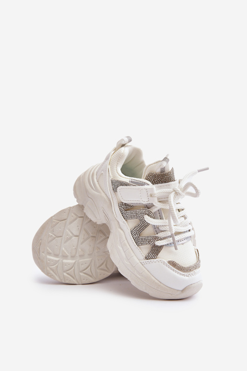 Detské Tenisky S Cirkónmi Biele Rianalla