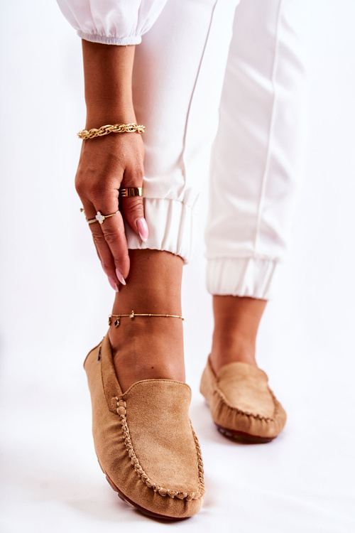 Dámské semišové mokasíny Tmave béžove Millare